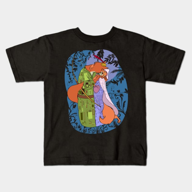 Moonlit Klimt Kids T-Shirt by seamustheskunk